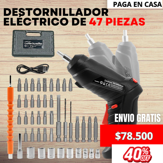 Mini Destornillador Eléctrico Inalámbrico Recargable Giratorio